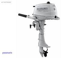 Suzuki DF 6 AL Uzun Şaft Dıştan Takma Deniz Motoru (Beyaz)