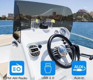 Barka Yuvarlak USB Girişleri Bluetoothlu Marin Teyp