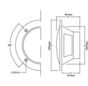 Barka Marin Hoparlör Beyaz 16,5 Cm 150 Watt Tweeterli