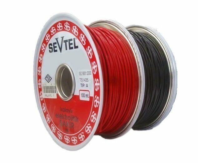 Sevtel Kablo Marin Akü Güç Kablosu M225 2x25 (Siyah)