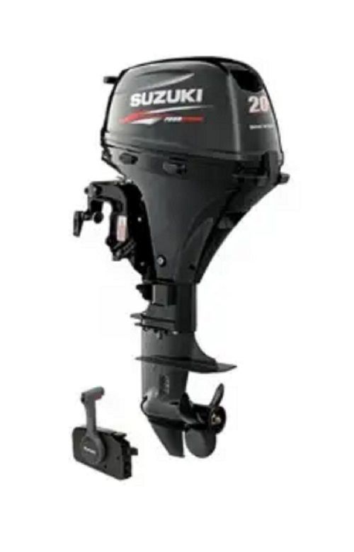 Suzuki DF 20 ATL Uzun Şaft Dıştan Takma Deniz Motoru (Siyah)