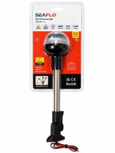 SEAFLO BAYRAK DİREĞİ KROM 30 CM 12 V LED