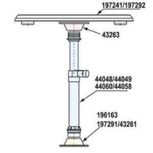 Nuova Rade Teleskopik Masa Ayağı 60x380-600mm