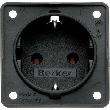 Berker Priz Siyah 56x56 mm