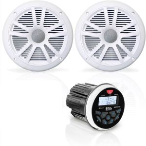 BOSS Audio Systems MCKGB350W.6 USB AUX Girişli Bluetoothlu Hoparlörlü Marin Teyp Seti