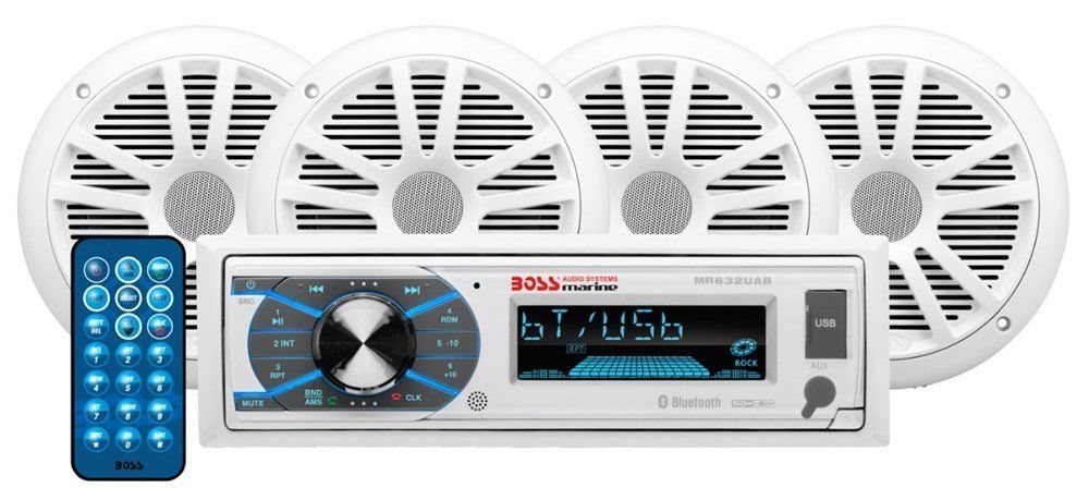 BOSS Audio Systems MCK632WB.64 USB, AUX Girişli Bluetoothlu Hoparlörlü Marin Teyp Seti