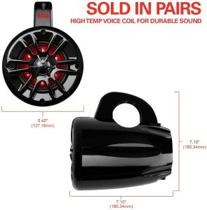 BOSS Audio Systems MRWT40RGB Renkli Waketower Marin Hoparlör