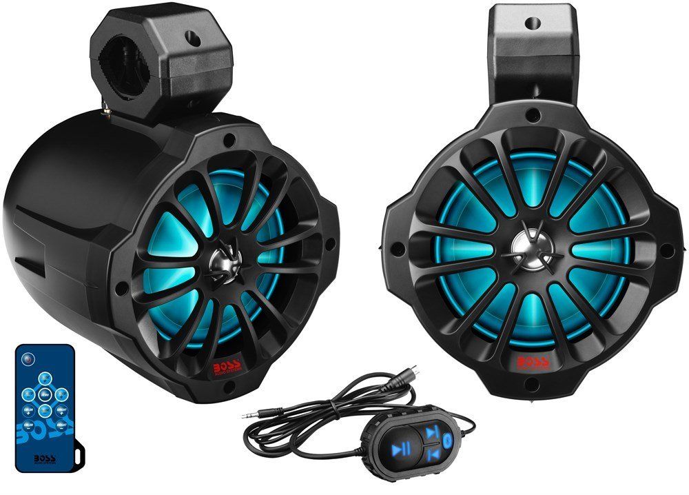 BOSS Audio Systems B62RGB Renkli Bluetoohtlu Amfili Waketower Marin Hoparlör