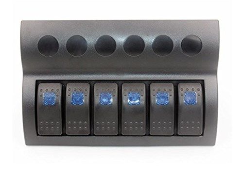 BFY 6'lı Switch Panel Mavi Işıklı ve Otomatik Sigortalı