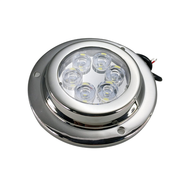 Su Altı Lambası 6 Ledli Yuvarlak 12-30V Mavi