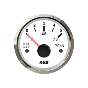 KUS Yağ Göstergesi 5 Bar Beyaz 12-24V
