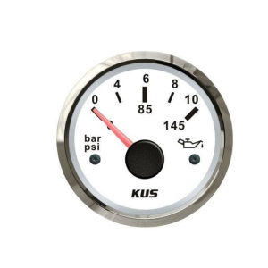 KUS Yağ Göstergesi Beyaz 0-10 Bar 12-24V